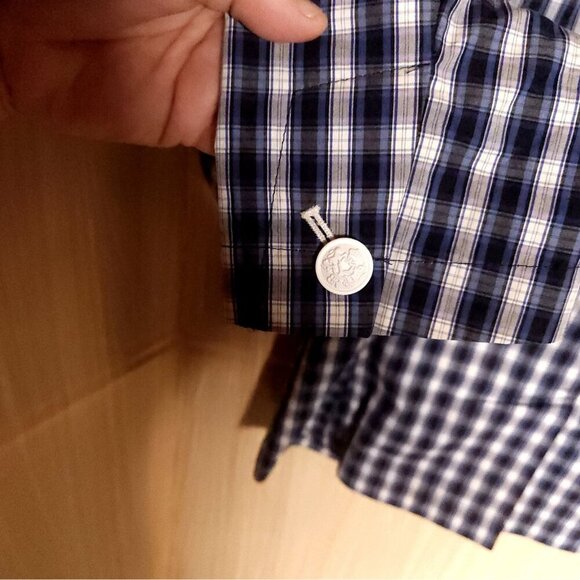 Banana Republic Petite Womens Blue White Plaid Lightweight Blazer XSP - Picture 7 of 10